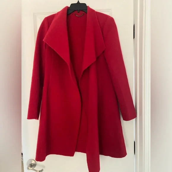 Red Wool Coat Size Small - Picture 3 of 12